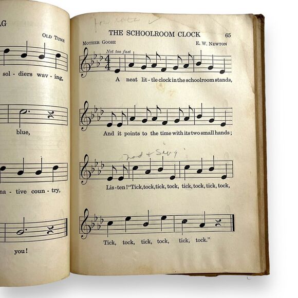 Vintage Songs of Childhood Book Music Education Series Hardcover 1923 - Picture 9 of 14